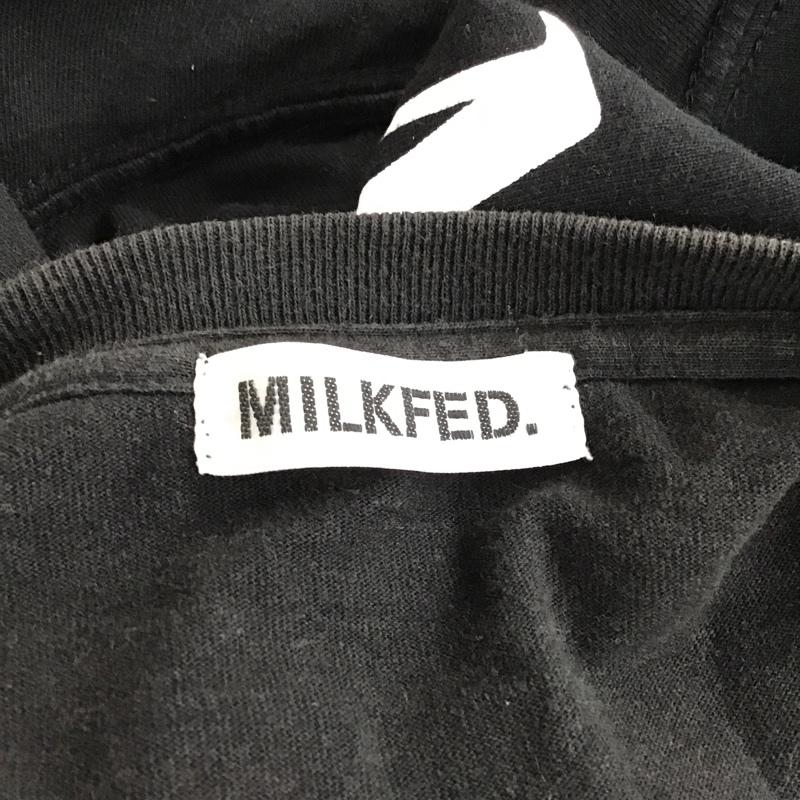 ミルクフェド MILKFED. カットソー 半袖 03183941 Tシャツ BACKLOGOPOCKETT 半袖カットソー プリントTシャツ FREE プリント 黒 / ブラック / レディース USED 古着 中古 10096678