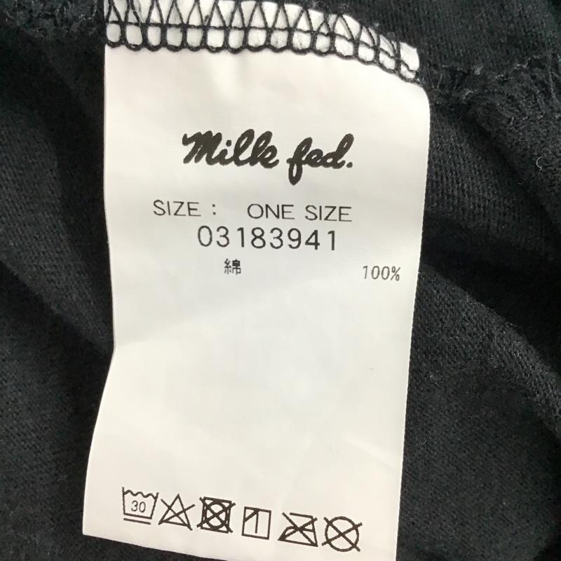 ミルクフェド MILKFED. カットソー 半袖 03183941 Tシャツ BACKLOGOPOCKETT 半袖カットソー プリントTシャツ FREE プリント 黒 / ブラック / レディース USED 古着 中古 10096678