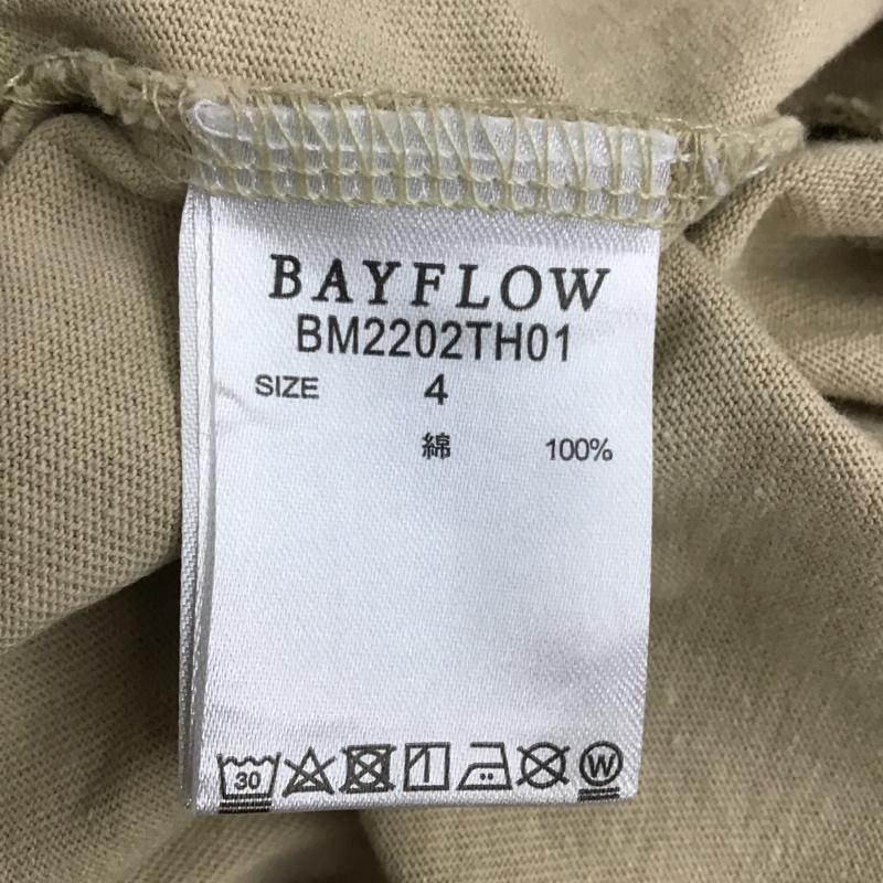 ベイフロー BAYFLOW カットソー 長袖 長袖カットソー クルーネックカットソー ロングスリーブカットソー 4 無地 ベージュ / ベージュ / メンズ USED 古着 中古 10096682