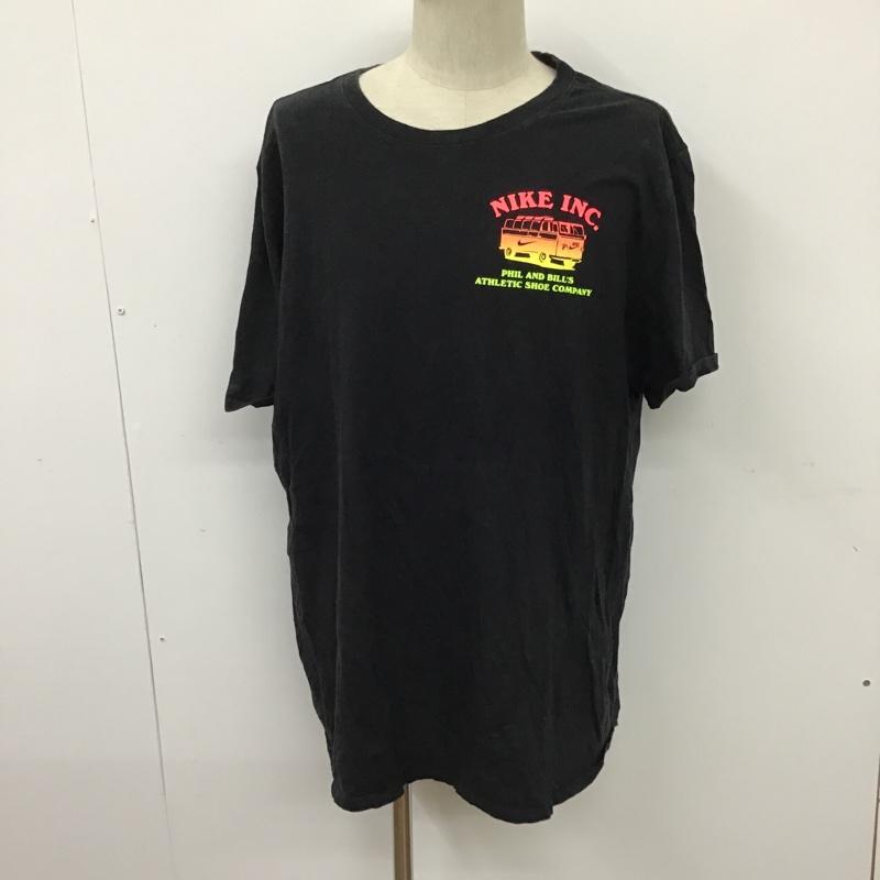 ナイキ NIKE Tシャツ 半袖 半袖カットソー プリントTシャツ クルーネックカットソー スポーツウェア XL プリント 黒 / ブラック / メンズ USED 古着 中古 10096705