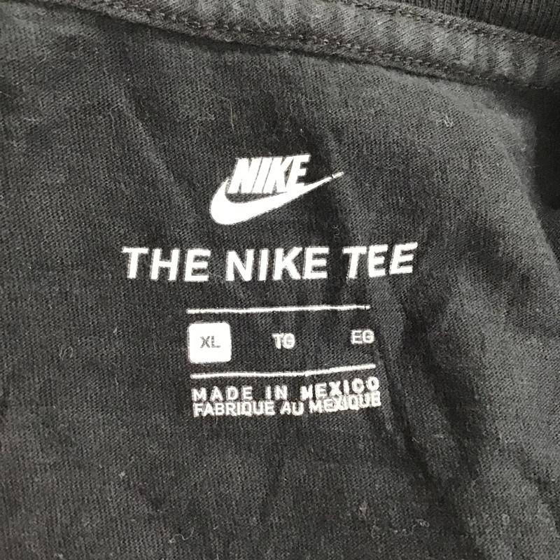 ナイキ NIKE Tシャツ 半袖 半袖カットソー プリントTシャツ クルーネックカットソー スポーツウェア XL プリント 黒 / ブラック / メンズ USED 古着 中古 10096705