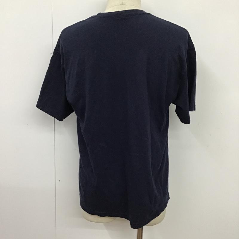 ヘインズ HANES Tシャツ 半袖 半袖カットソー プリントTシャツ クルーネックカットソー L プリント 紺 / ネイビー / レディース USED 古着 中古 10096773