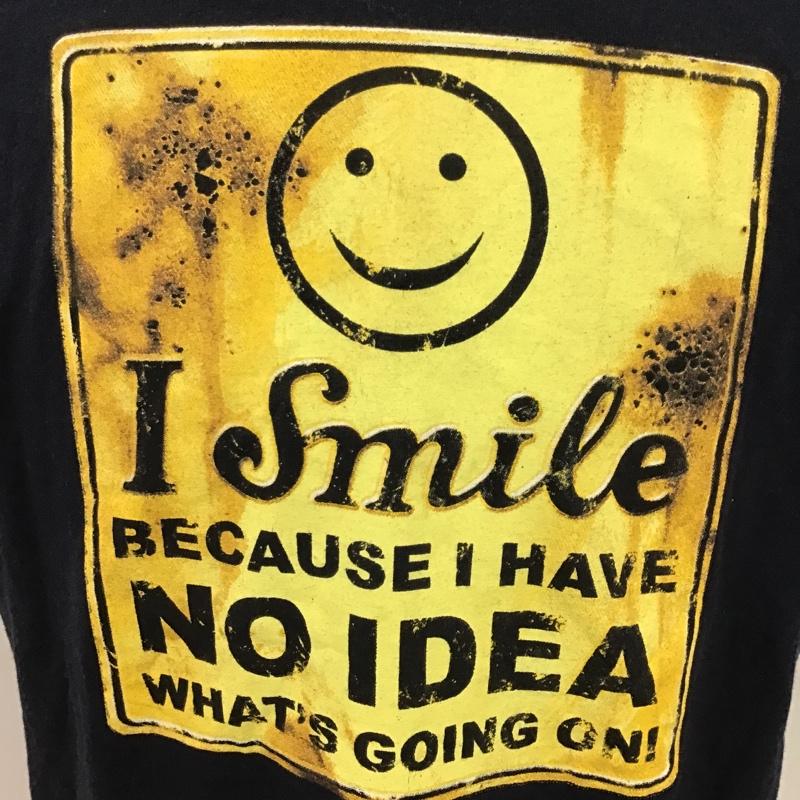 ヘインズ HANES Tシャツ 半袖 半袖カットソー プリントTシャツ クルーネックカットソー L プリント 紺 / ネイビー / レディース USED 古着 中古 10096773