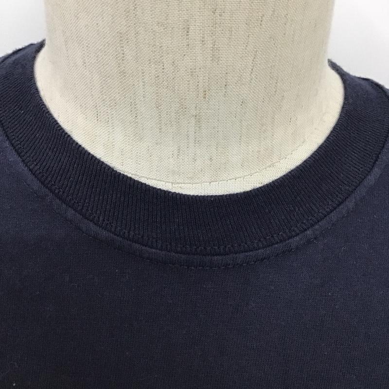 ヘインズ HANES Tシャツ 半袖 半袖カットソー プリントTシャツ クルーネックカットソー L プリント 紺 / ネイビー / レディース USED 古着 中古 10096773