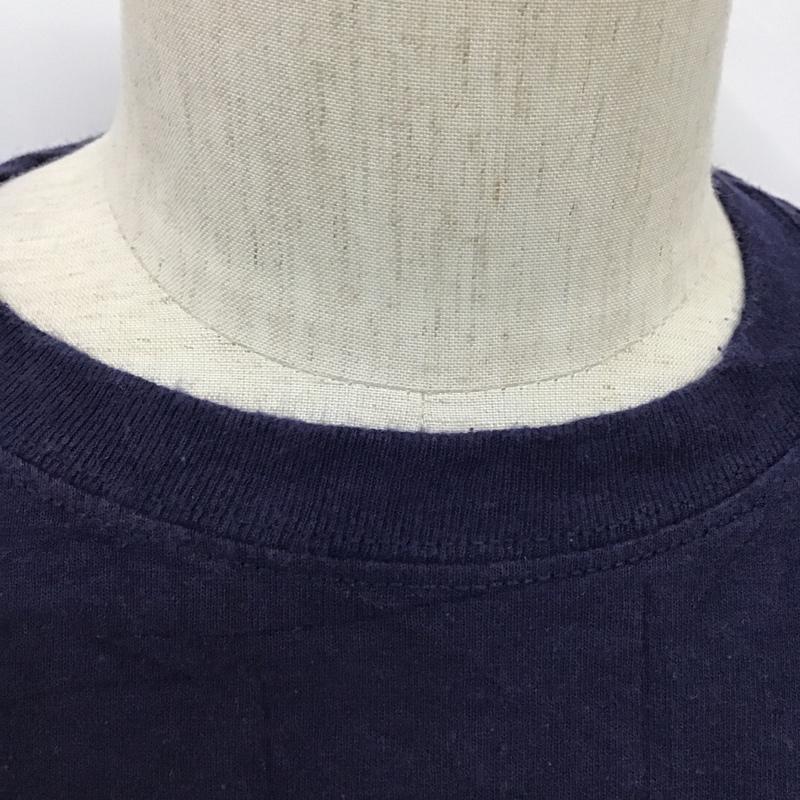 チャンピオン Champion Tシャツ 半袖 半袖カットソー プリントTシャツ クルーネックカットソー 古着 XL ロゴ、文字 紺 / ネイビー / メンズ USED 古着 中古 10096777