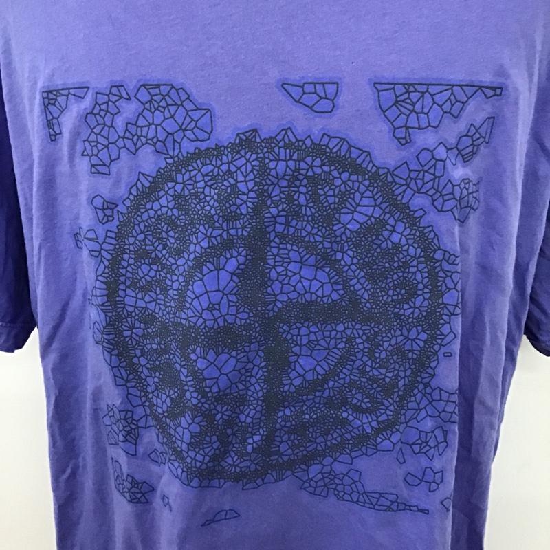 ストーンアイランド STONE ISLAND Tシャツ 半袖 70152NS84 Tシャツ 半袖カットソー プリントTシャツ FREE プリント 紫 / パープル / メンズ USED 古着 中古 10096780