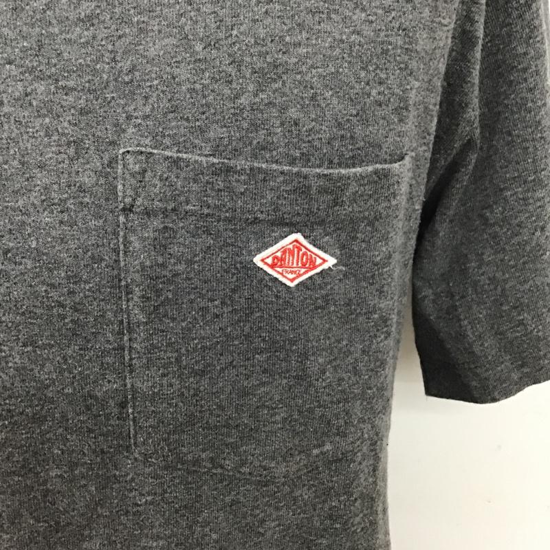 ダントン Danton Tシャツ 半袖 19S-HS-001 半袖カットソー プリントTシャツ クルーネックカットソー 38 ロゴ、文字 灰 / グレー / メンズ USED 古着 中古 10096785