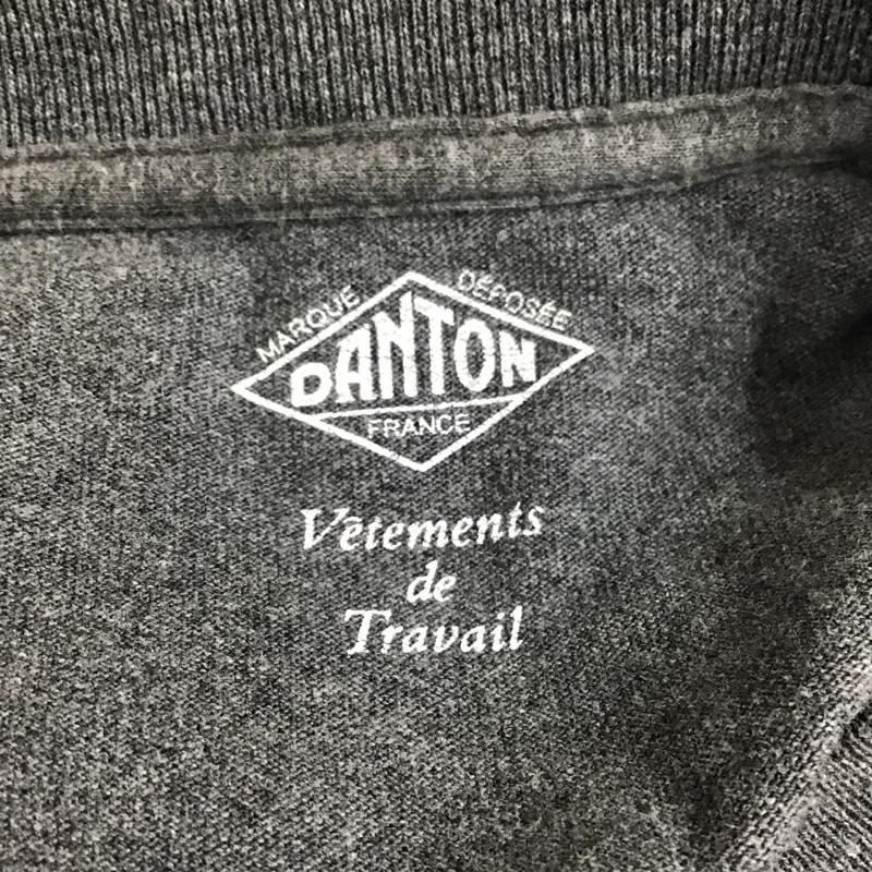 ダントン Danton Tシャツ 半袖 19S-HS-001 半袖カットソー プリントTシャツ クルーネックカットソー 38 ロゴ、文字 灰 / グレー / メンズ USED 古着 中古 10096785