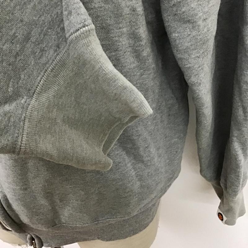 アベイシングエイプ A BATHING APE パーカー 長袖 フード付きパーカー 長袖スウェット ジップアップパーカー M プリント 灰 / グレー / メンズ USED 古着 中古 10096798