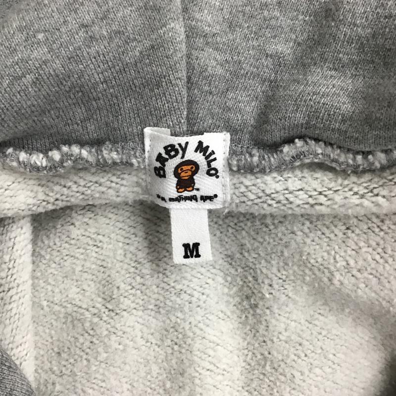 アベイシングエイプ A BATHING APE パーカー 長袖 フード付きパーカー 長袖スウェット ジップアップパーカー M プリント 灰 / グレー / メンズ USED 古着 中古 10096798