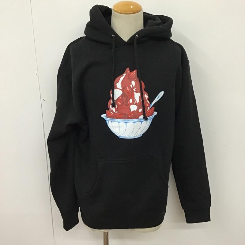 ナインワンセブン Nine One Seven パーカー 長袖 フード付きパーカー 長袖パーカー プリント長袖カットソー M プリント 黒 / ブラック / メンズ USED 古着 中古 10096800