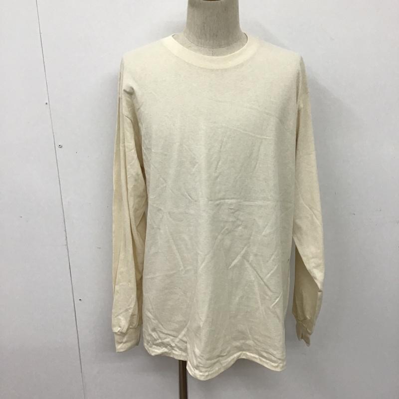 ギルダン GILDAN カットソー 長袖 長袖カットソー クルーネックカットソー 長袖Tシャツ 無地 L 無地 オフホワイト / オフホワイト / メンズ USED 古着 中古 10096806