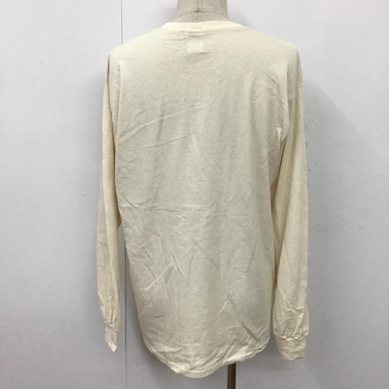 ギルダン GILDAN カットソー 長袖 長袖カットソー クルーネックカットソー 長袖Tシャツ 無地 L 無地 オフホワイト / オフホワイト / メンズ USED 古着 中古 10096806