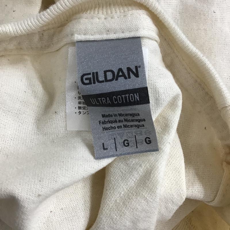 ギルダン GILDAN カットソー 長袖 長袖カットソー クルーネックカットソー 長袖Tシャツ 無地 L 無地 オフホワイト / オフホワイト / メンズ USED 古着 中古 10096806