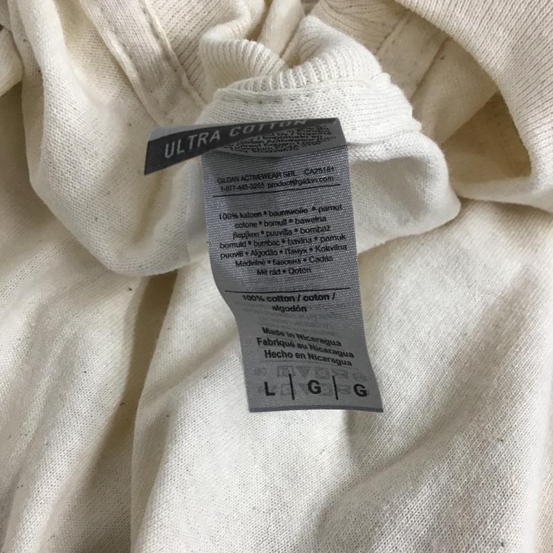 ギルダン GILDAN カットソー 長袖 長袖カットソー クルーネックカットソー 長袖Tシャツ 無地 L 無地 オフホワイト / オフホワイト / メンズ USED 古着 中古 10096806