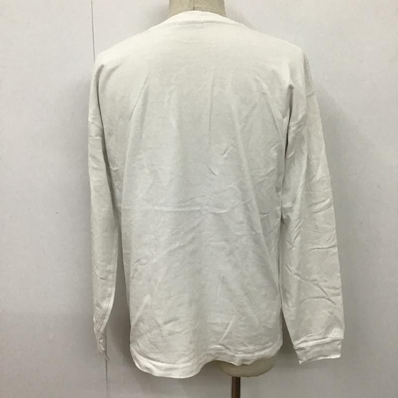 ビューティアンドユースユナイテッドアローズ BEAUTY&YOUTH UNITED ARROWS カットソー 長袖 1212-175-7465 ワイドフォルムカットソー 長袖カットソー L ロゴ、文字 白 / ホワイト / メンズ USED 古着 中古 10096808