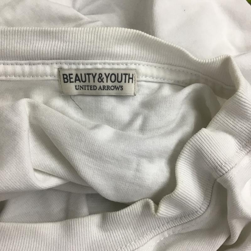 ビューティアンドユースユナイテッドアローズ BEAUTY&YOUTH UNITED ARROWS カットソー 長袖 1212-175-7465 ワイドフォルムカットソー 長袖カットソー L ロゴ、文字 白 / ホワイト / メンズ USED 古着 中古 10096808