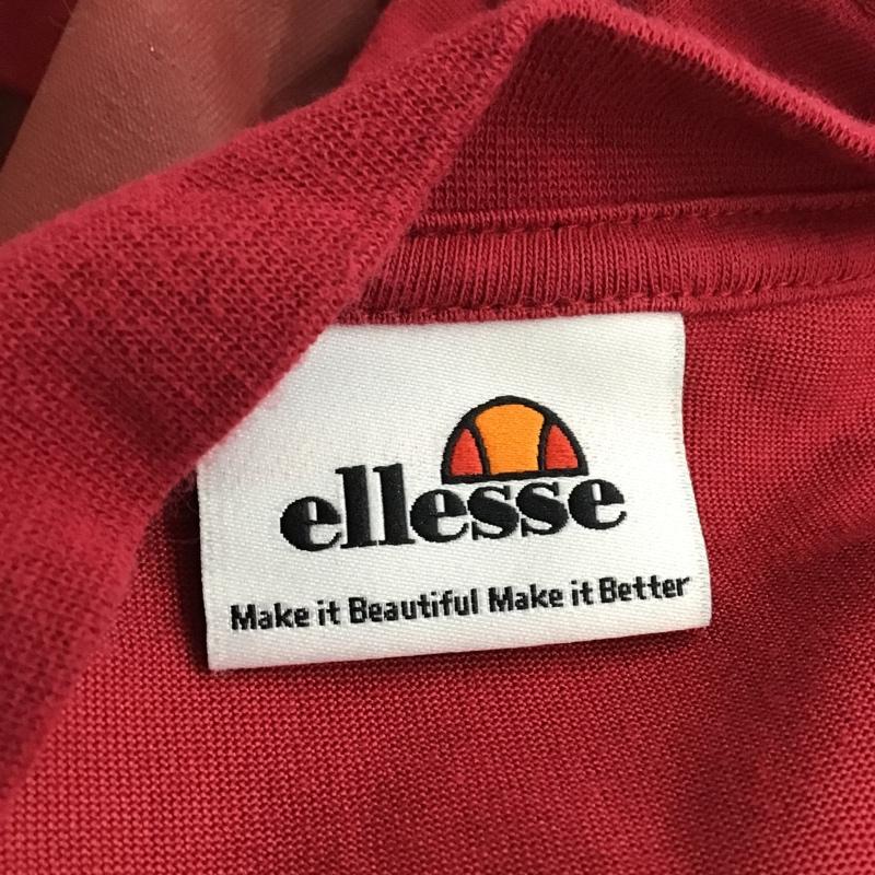 エレッセ ellesse カットソー 長袖 EH10353 ビッグロゴ長袖T 長袖カットソー クルーネックカットソー M 無地 えんじ / ワインレッド / メンズ USED 古着 中古 10096813