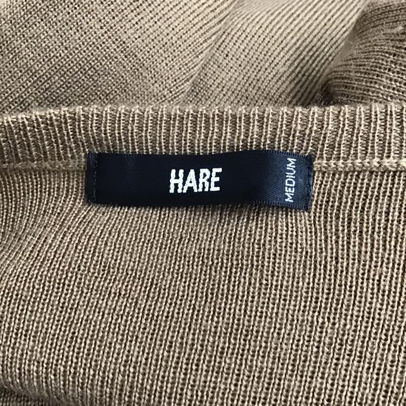 ハレ HARE ニット、セーター 長袖 HA020043AD オーバーサイズアクリルニットプルオーバー 長袖ニット カットソー M 無地 キャメル / キャメル / メンズ USED 古着 中古 10096817