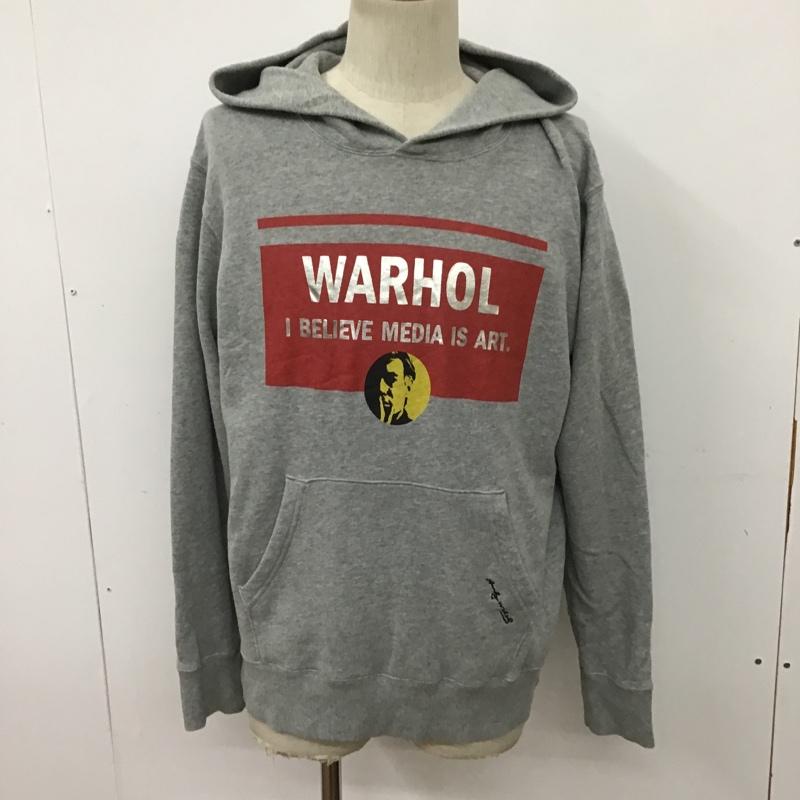 古着 USED パーカー 長袖 L プリント 灰 / グレー / メンズ USED 古着 中古 10096822
