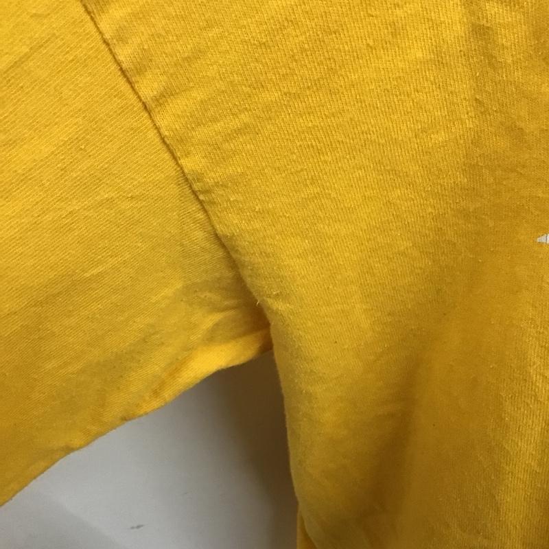 古着 USED カットソー 長袖 長袖カットソー クルーネックカットソー 長袖Tシャツ プリントTシャツ L ロゴ、文字 黄 / イエロー / メンズ USED 古着 中古 10096827