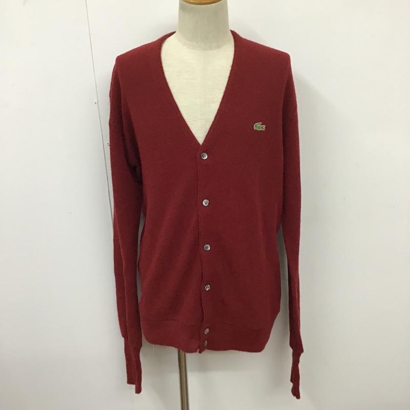 アイゾッド IZOD カーディガン 長袖 ニットカーディガン 長袖カーディガン セーター ロゴ、文字 えんじ / ワインレッド / メンズ USED 古着 中古 10096842