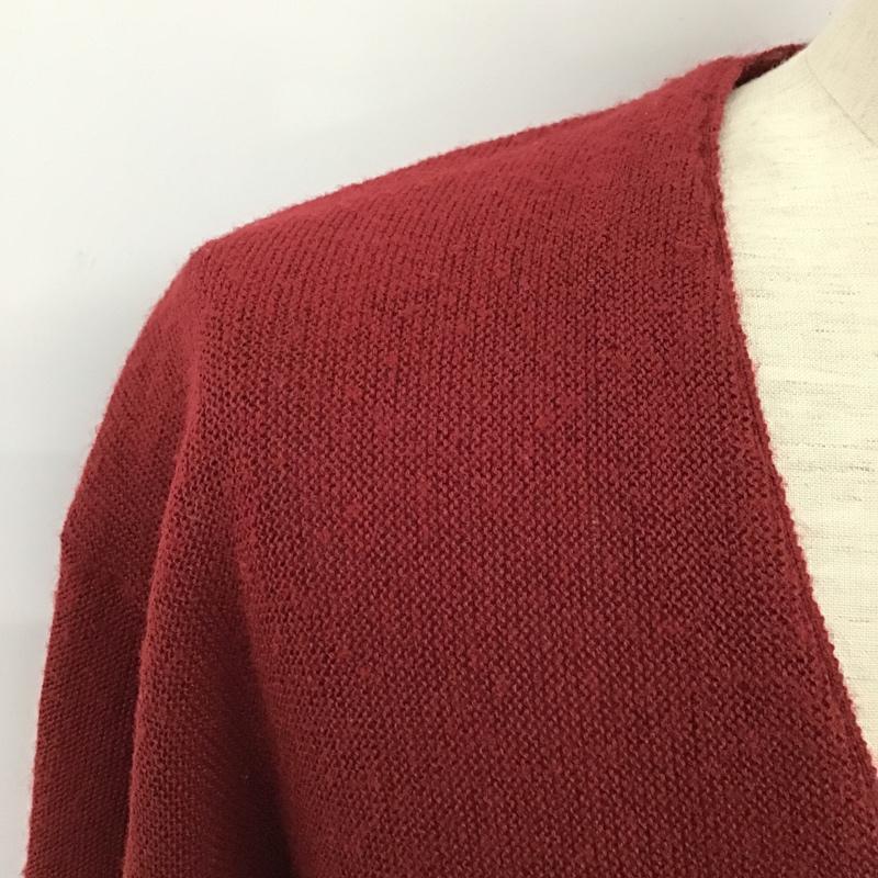 アイゾッド IZOD カーディガン 長袖 ニットカーディガン 長袖カーディガン セーター ロゴ、文字 えんじ / ワインレッド / メンズ USED 古着 中古 10096842