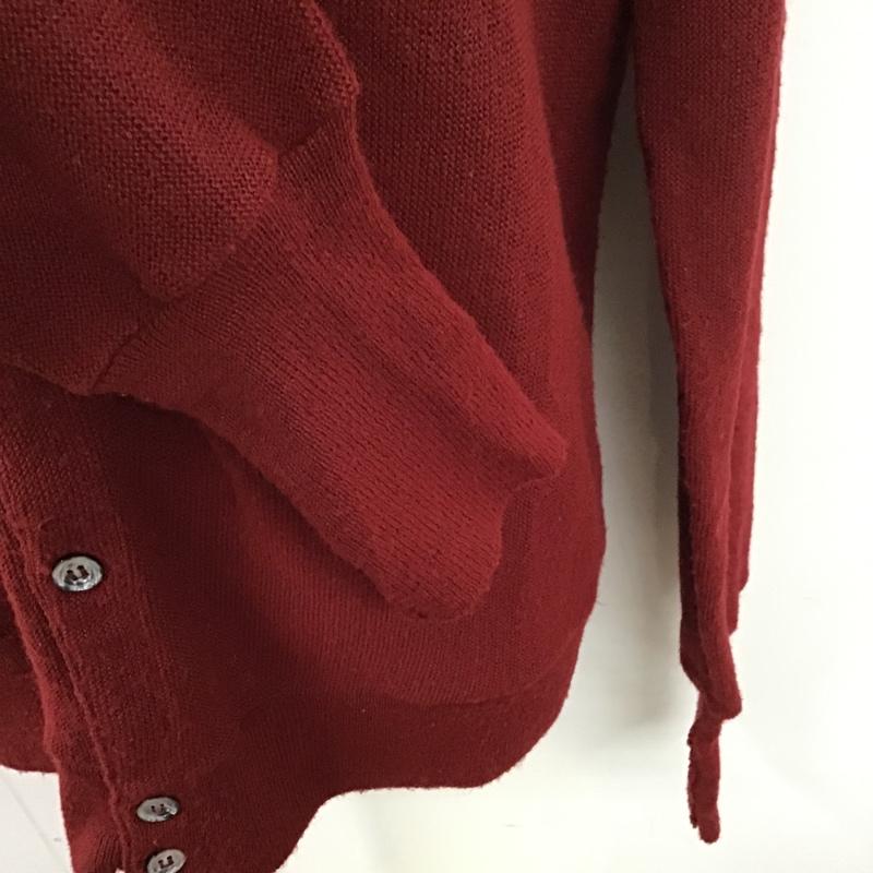 アイゾッド IZOD カーディガン 長袖 ニットカーディガン 長袖カーディガン セーター ロゴ、文字 えんじ / ワインレッド / メンズ USED 古着 中古 10096842