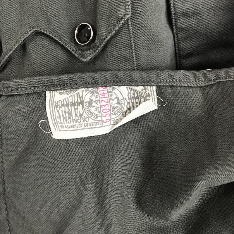 シュガーケーン SUGAR CANE シャツ、ブラウス 長袖 長袖シャツ カジュアルシャツ カラーシャツ ミリタリーシャツ S 無地 カーキ / カーキ / メンズ USED 古着 中古 10096869