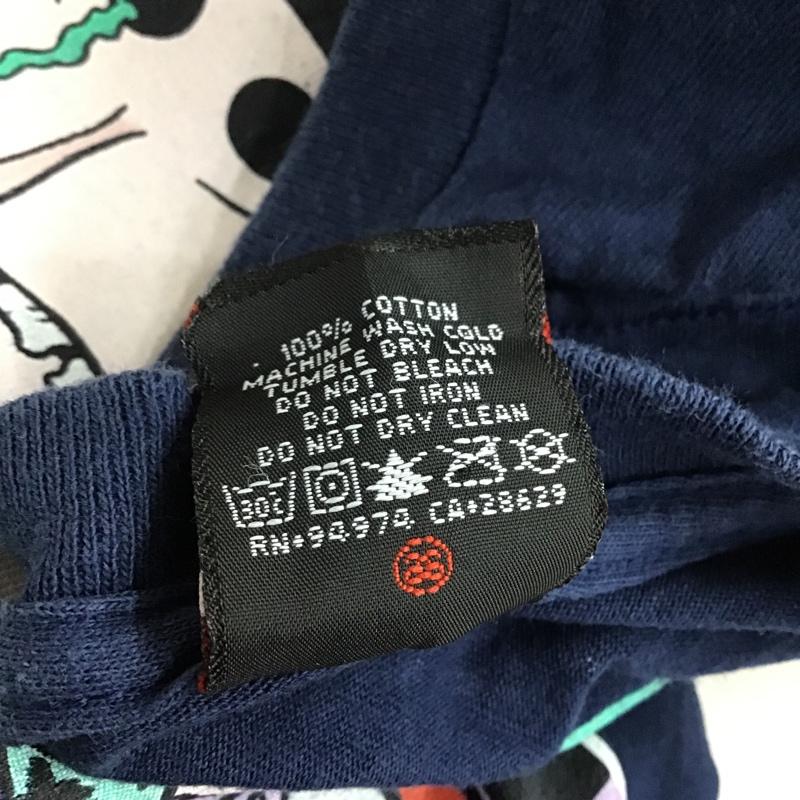 ステューシー STUSSY Tシャツ 半袖 プリントTシャツ M プリント 紺 / ネイビー / メンズ USED 古着 中古 10096872