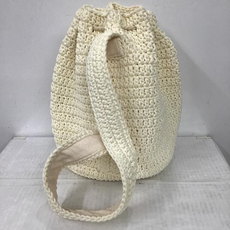 エックスガール X-girl ショルダーバッグ ショルダーバッグ KNIT BONSAC ロゴ、文字 アイボリー / アイボリー / レディース USED 古着 中古 10096900