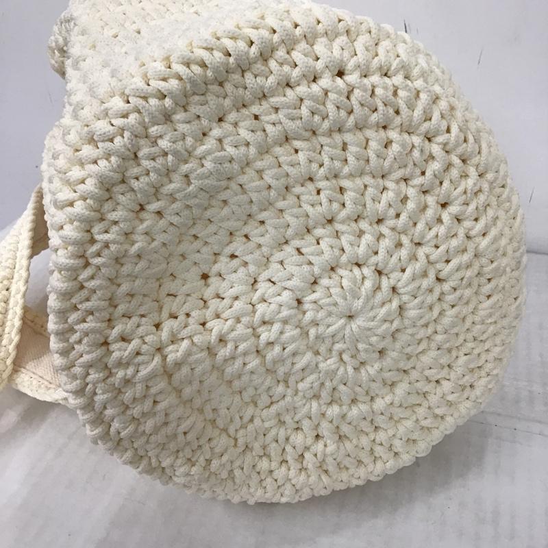 エックスガール X-girl ショルダーバッグ ショルダーバッグ KNIT BONSAC ロゴ、文字 アイボリー / アイボリー / レディース USED 古着 中古 10096900