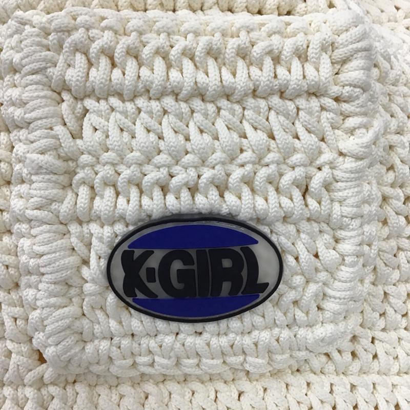 エックスガール X-girl ショルダーバッグ ショルダーバッグ KNIT BONSAC ロゴ、文字 アイボリー / アイボリー / レディース USED 古着 中古 10096900