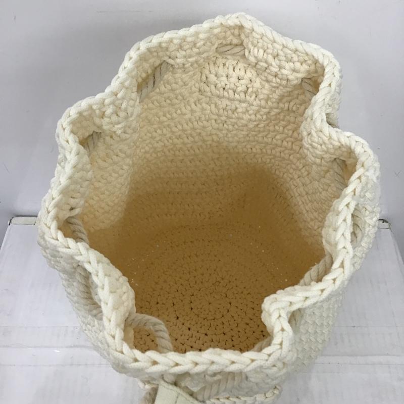 エックスガール X-girl ショルダーバッグ ショルダーバッグ KNIT BONSAC ロゴ、文字 アイボリー / アイボリー / レディース USED 古着 中古 10096900