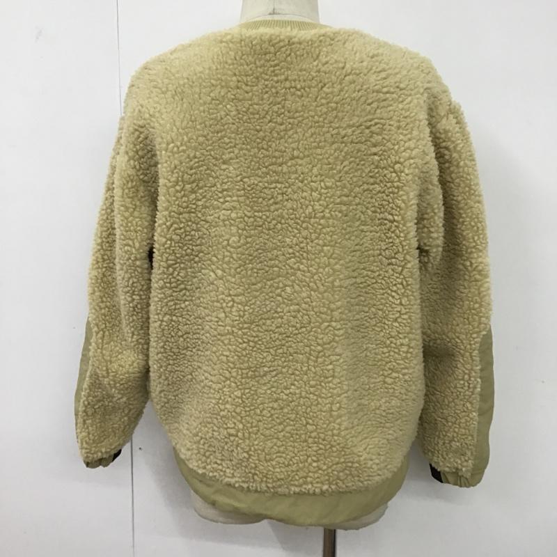 グラミチ GRAMICCI トレーナー 長袖 183-1222 GRAMICCI×FREAK’SSTORE フリースプルオーバー スウェット M ロゴ、文字 ベージュ / ベージュ / メンズ USED 古着 中古 10096960