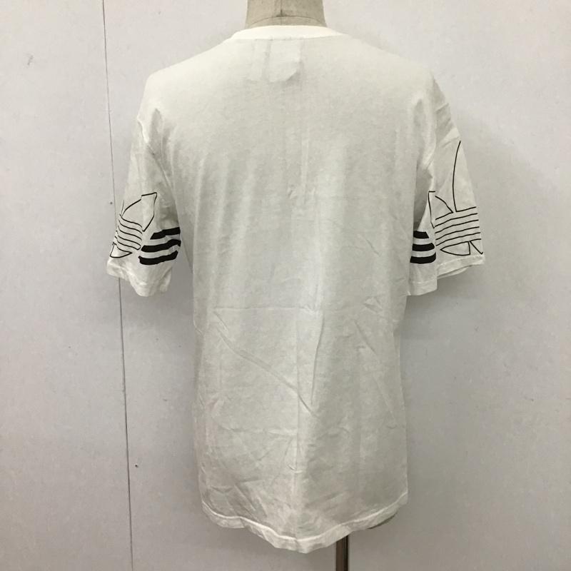 アディダス adidas Tシャツ 半袖 DU8536Tシャツ 半袖カットソー スポーツウェア クルーネックカットソー M ロゴ、文字 白 / ホワイト / メンズ USED 古着 中古 10096974
