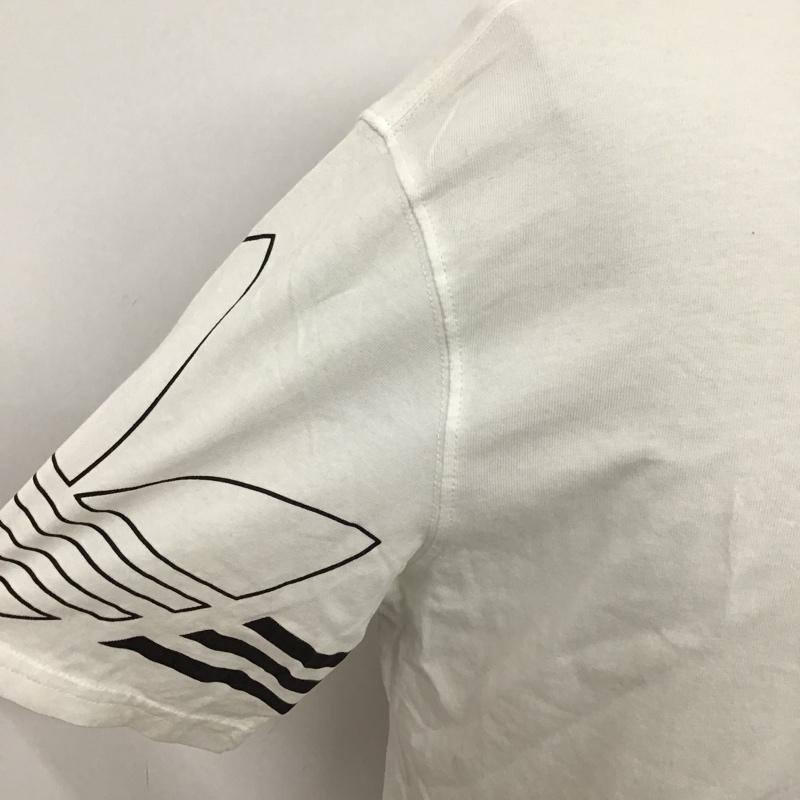 アディダス adidas Tシャツ 半袖 DU8536Tシャツ 半袖カットソー スポーツウェア クルーネックカットソー M ロゴ、文字 白 / ホワイト / メンズ USED 古着 中古 10096974