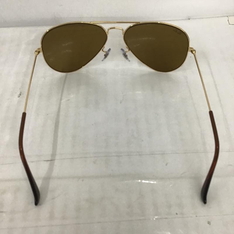 レイバン Ray-Ban めがね・サングラス サングラス ティアドロップ ロゴ、文字 茶 / ブラウン / X 金 / ゴールド / メンズ USED 古着 中古 10096998
