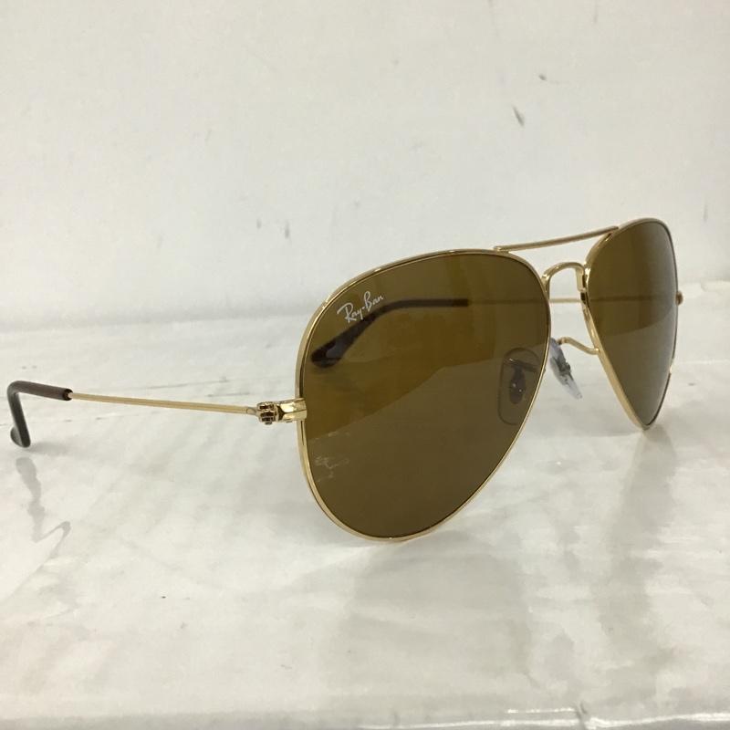 レイバン Ray-Ban めがね・サングラス サングラス ティアドロップ ロゴ、文字 茶 / ブラウン / X 金 / ゴールド / メンズ USED 古着 中古 10096998