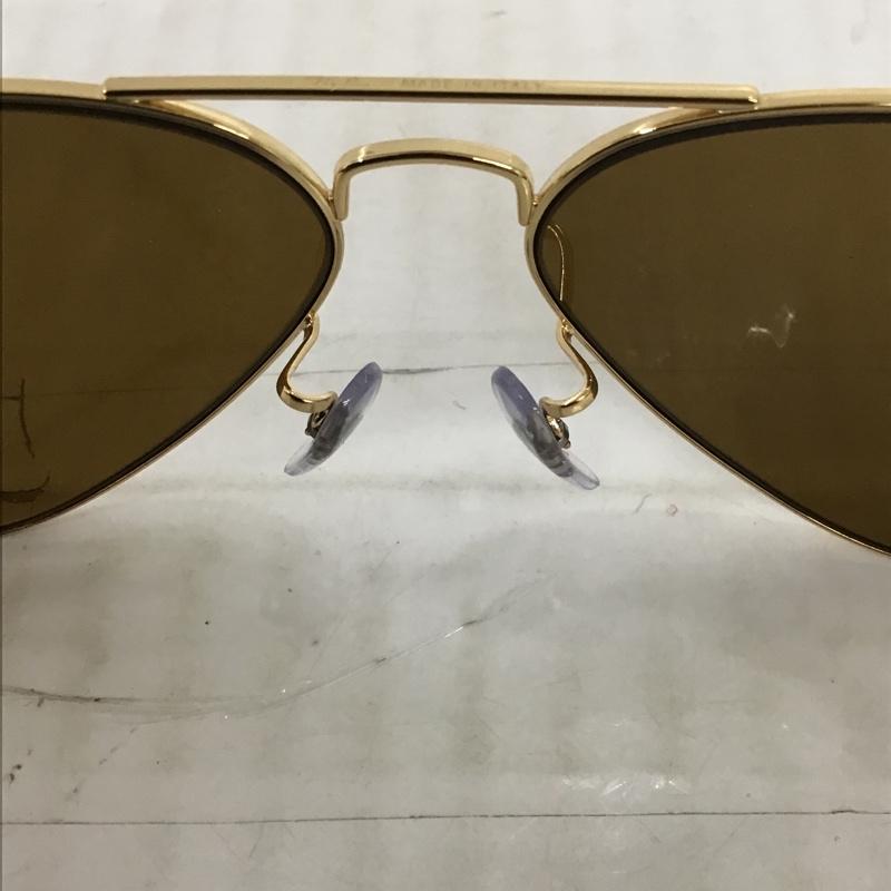 レイバン Ray-Ban めがね・サングラス サングラス ティアドロップ ロゴ、文字 茶 / ブラウン / X 金 / ゴールド / メンズ USED 古着 中古 10096998
