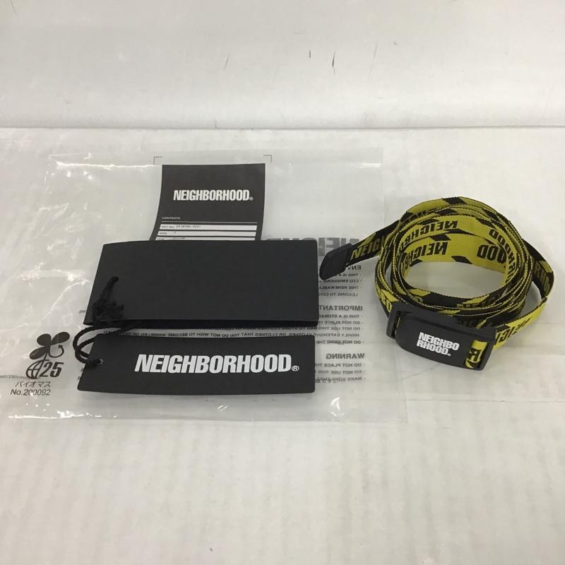 ネイバーフッド NEIGHBORHOOD ベルト・バックル ベルト 231MYNH-AC01 ロゴ、文字 黒 / ブラック / X 黄 / イエロー / メンズ USED 古着 中古 10097004