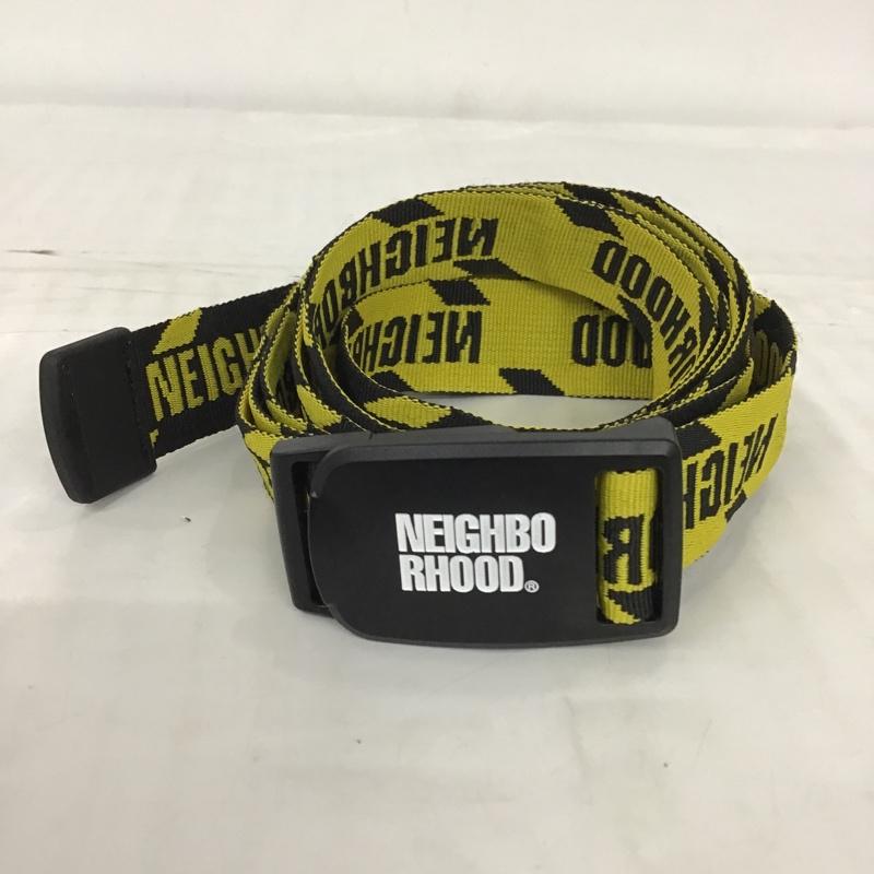 ネイバーフッド NEIGHBORHOOD ベルト・バックル ベルト 231MYNH-AC01 ロゴ、文字 黒 / ブラック / X 黄 / イエロー / メンズ USED 古着 中古 10097004