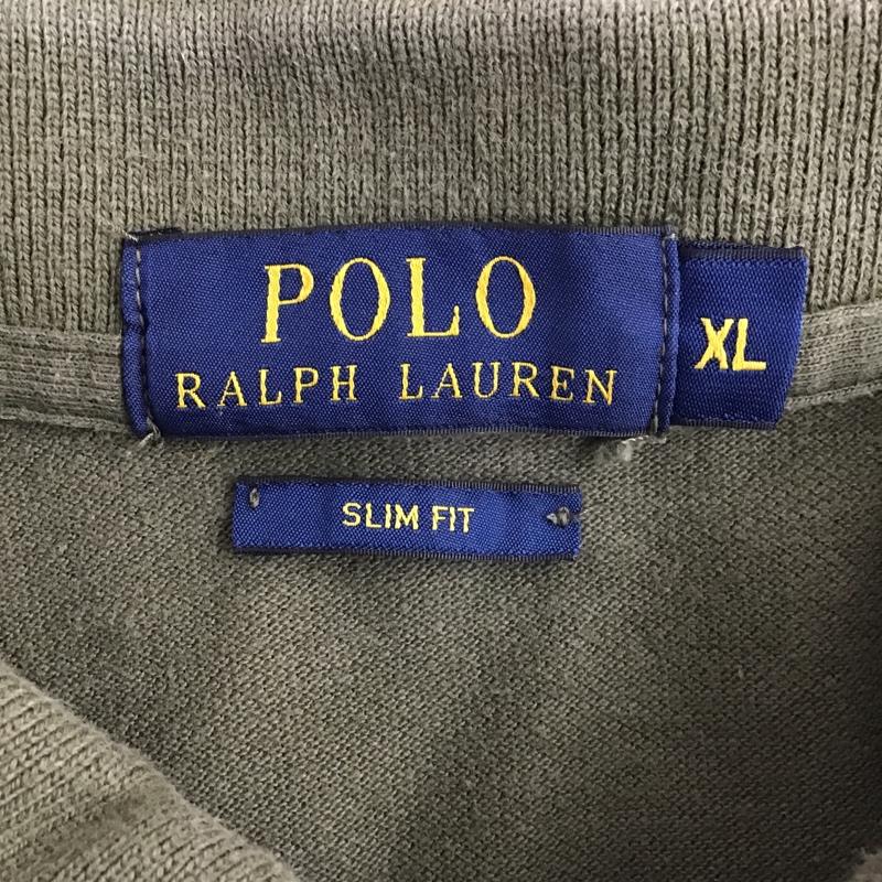 ポロラルフローレン POLO RALPH LAUREN ポロシャツ 半袖 XL ワンポイント カーキ / カーキ / メンズ USED 古着 中古 10097140