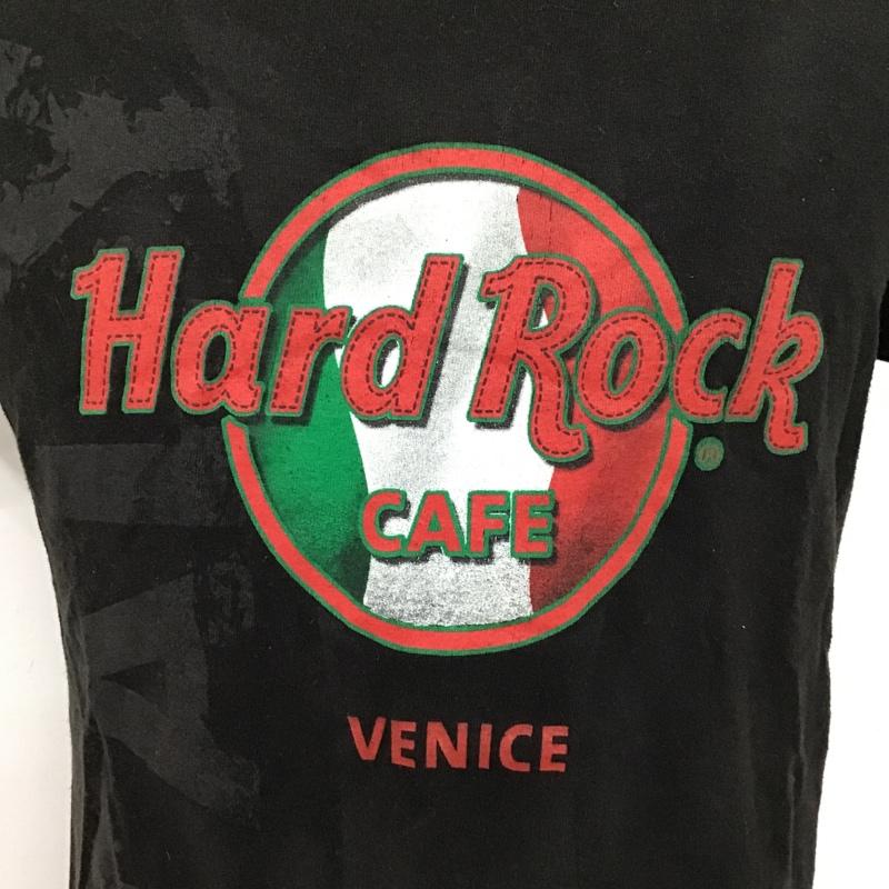 ハードロックカフェ HARD ROCK CAFE Tシャツ 半袖 半袖カットソー プリントTシャツ クルーネックカットソー S ロゴ、文字 黒 / ブラック / レディース USED 古着 中古 10097145