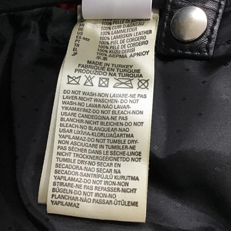 ディーゼル DIESEL ジャケット、上着 レザージャケット 羊革 ラムレザー ライダース M 無地 黒 / ブラック / メンズ USED 古着 中古 10097155