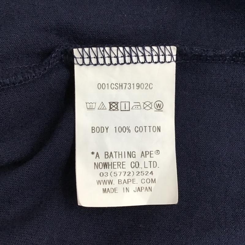 アベイシングエイプ A BATHING APE Tシャツ 半袖 001CSH731902C COACH COLLEGE TEE XL ロゴ、文字 紺 / ネイビー / メンズ USED 古着 中古 10097157