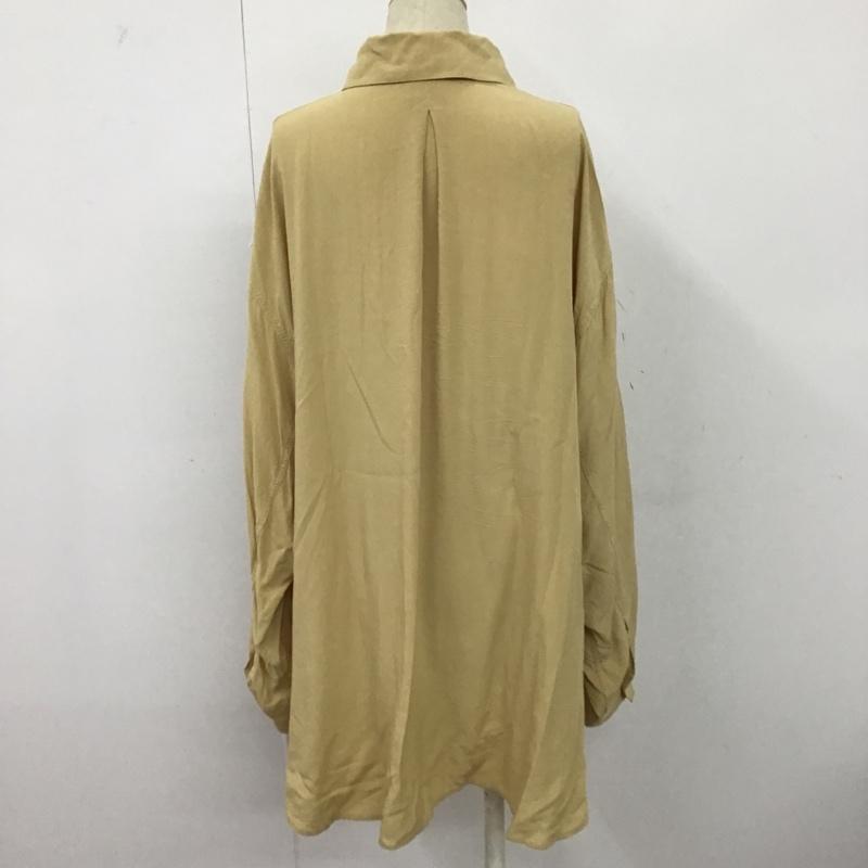 アングリッド Ungrid シャツ、ブラウス 長袖 長袖シャツ カラーシャツ ポケットシャツ 長袖カットソー M 無地 ベージュ / ベージュ / レディース USED 古着 中古 10097160