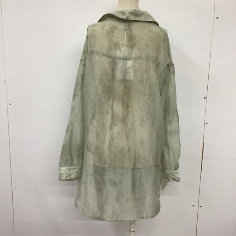クラシカルエルフ classicalelf シャツ、ブラウス 長袖 ce0960051 ゆったりシアーシャツ タグ付き M 無地 カーキ / カーキ / レディース USED 古着 中古 10097218