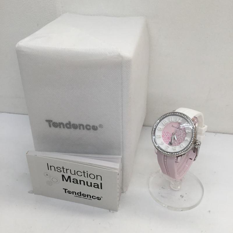 テンデンス Tendence 腕時計 アナログ(クォーツ式) CRAZY Medium クレイジーミディアム TY930065 白 / ホワイト / X 桃 / ピンク / レディース USED 古着 中古 10097240