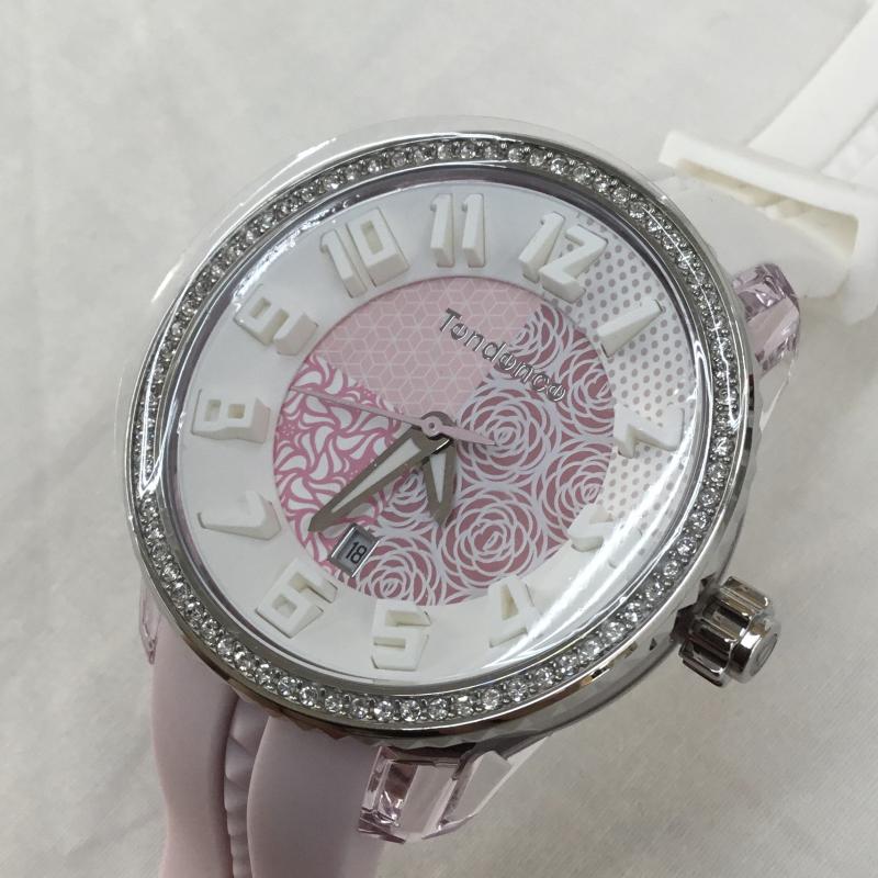 テンデンス Tendence 腕時計 アナログ(クォーツ式) CRAZY Medium クレイジーミディアム TY930065 白 / ホワイト / X 桃 / ピンク / レディース USED 古着 中古 10097240